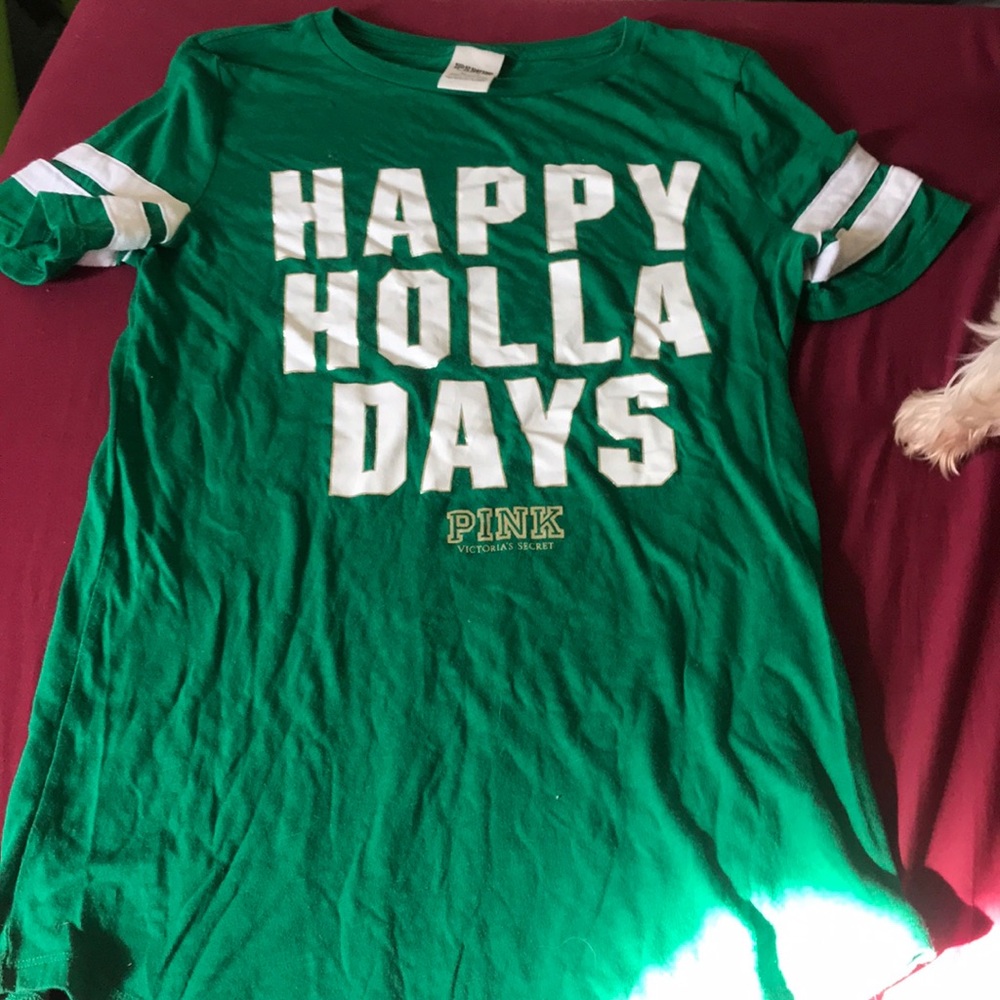 PINK Christmas themed T-shirt